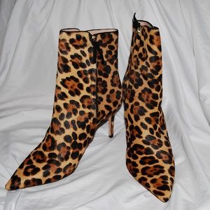 Leopard / Cheetah! J Crew sz 12 Hide-on-Hair boots